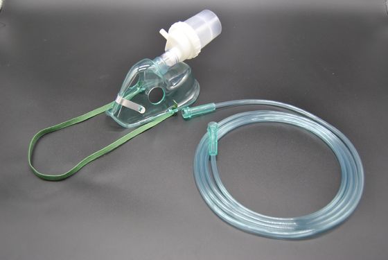 0.4 ml Przejrzysty zgięty zestaw nebulizatora wentylatora Zielony maskę zgięcia dla dorosłych
