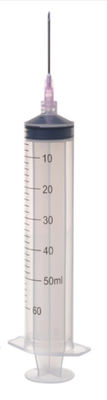 Luer Lock Jednorazowa sterylna strzykawka podskórna NIETOKSYCZNA Trzyczęściowa 50 ml 60 ml