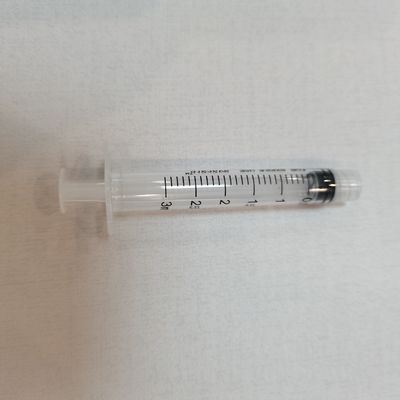 Strzykawki Luer Lock Koncentryczne Sterylizowane EO Trzy części 3 ml do wstrzykiwań