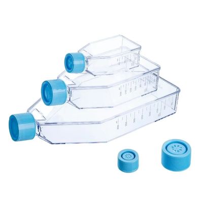Sterylna plastikowa butelka do hodowli komórek z wentylowaną pokrywą Kolba do hodowli komórek T25 T75 T175